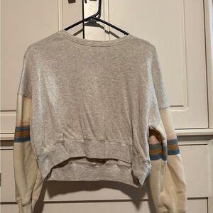 Ocean Drive Gray and Cream Crew Neck Sweater WORN ONCE!!